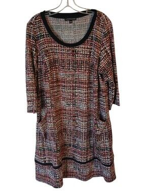 Chris McLaughlin Dress with Pockets And Black Trim Size 16W